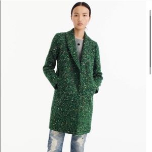 J.Crew Green Italian Tweed Coat